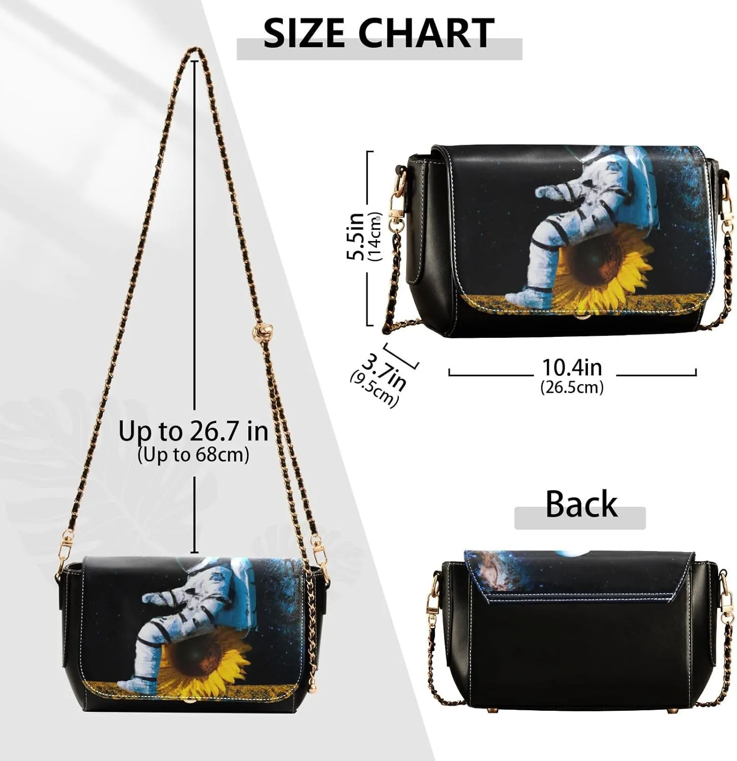 Crossbody Bags for Women Trendy Women's Black Shoulder Bag Small PU Leather Flap Cross Body Bag Handbags