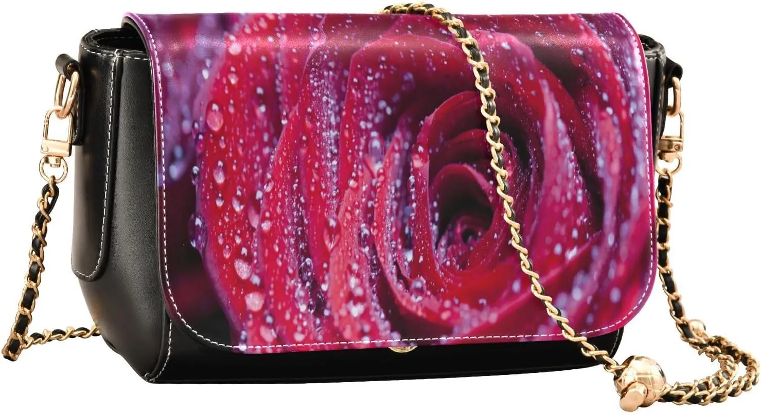 Crossbody Bags for Women Trendy Women's Black Shoulder Bag Small PU Leather Flap Cross Body Bag Handbags