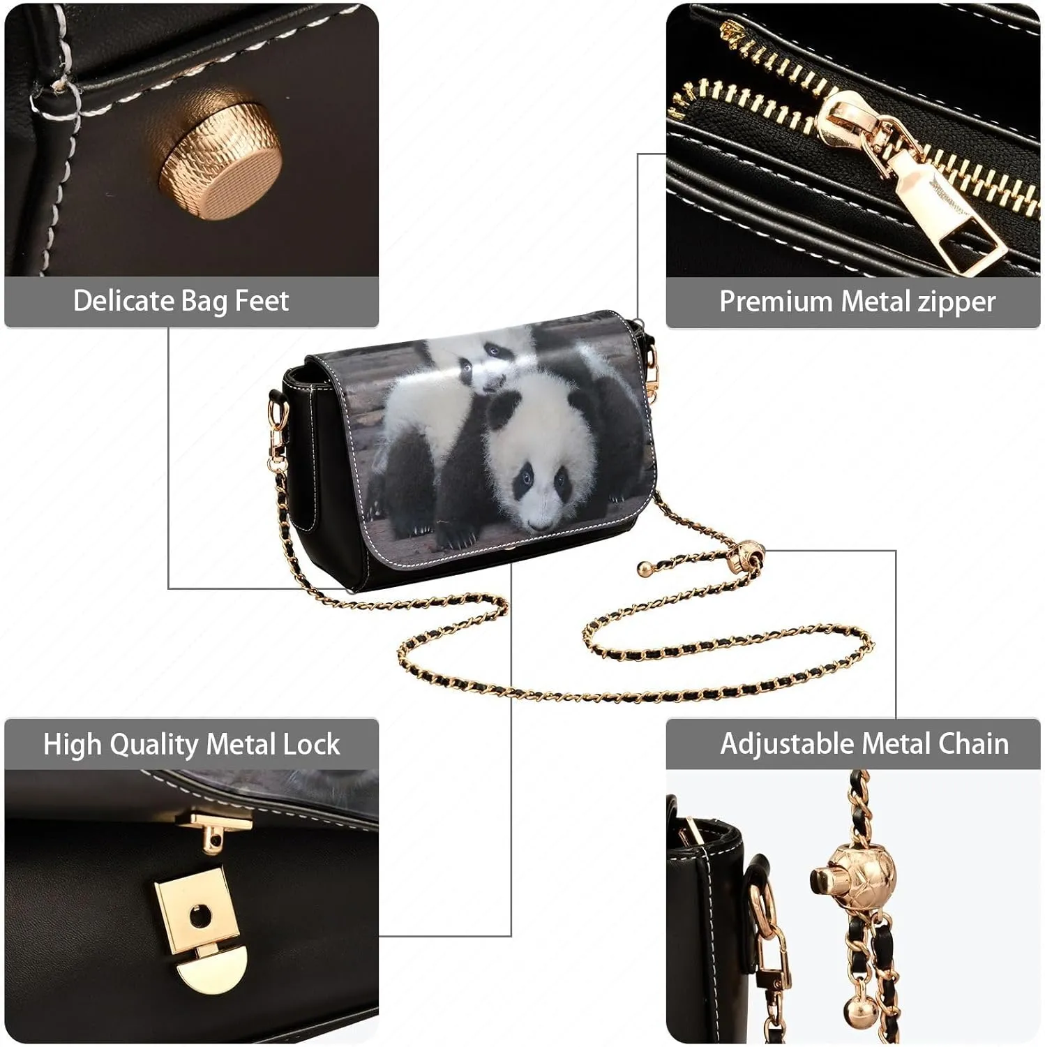 Crossbody Bags for Women Trendy Women's Black Shoulder Bag Small PU Leather Flap Cross Body Bag Handbags
