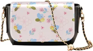 Crossbody Bags for Women Trendy Women's Black Shoulder Bag Small PU Leather Flap Cross Body Bag Handbags