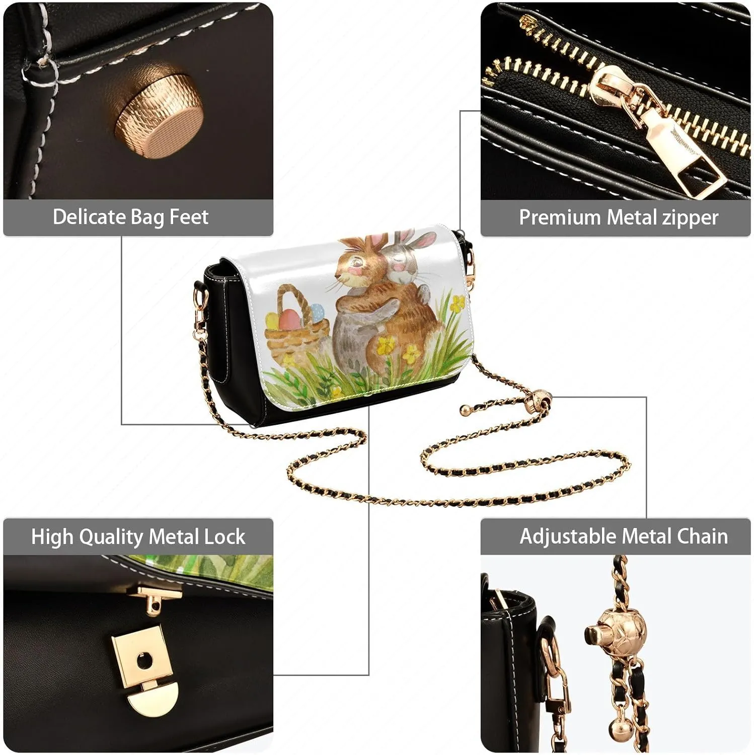 Crossbody Bags for Women Trendy Women's Black Shoulder Bag Small PU Leather Flap Cross Body Bag Handbags