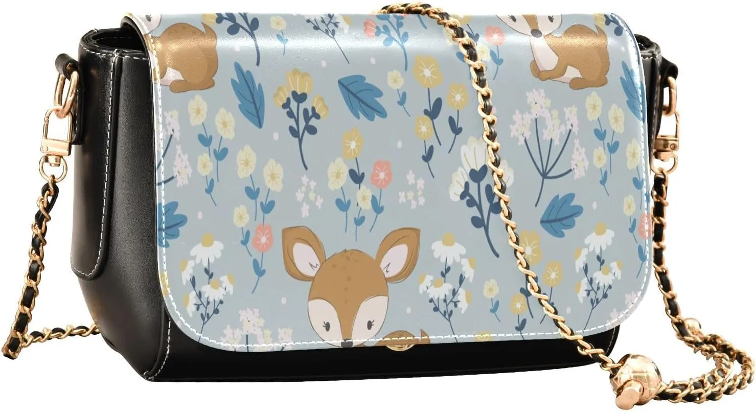 Crossbody Bags for Women Trendy Women's Black Shoulder Bag Small PU Leather Flap Cross Body Bag Handbags