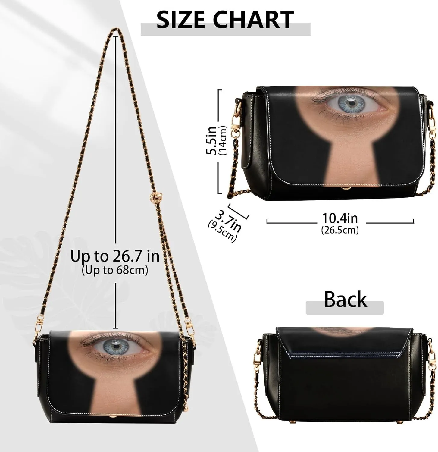 Crossbody Bags for Women Trendy Women's Black Shoulder Bag Small PU Leather Flap Cross Body Bag Handbags