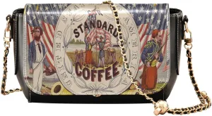 Crossbody Bags for Women Trendy Women's Black Shoulder Bag Small PU Leather Flap Cross Body Bag Handbags
