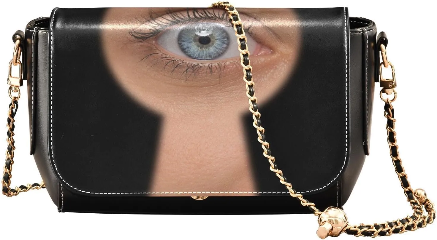 Crossbody Bags for Women Trendy Women's Black Shoulder Bag Small PU Leather Flap Cross Body Bag Handbags