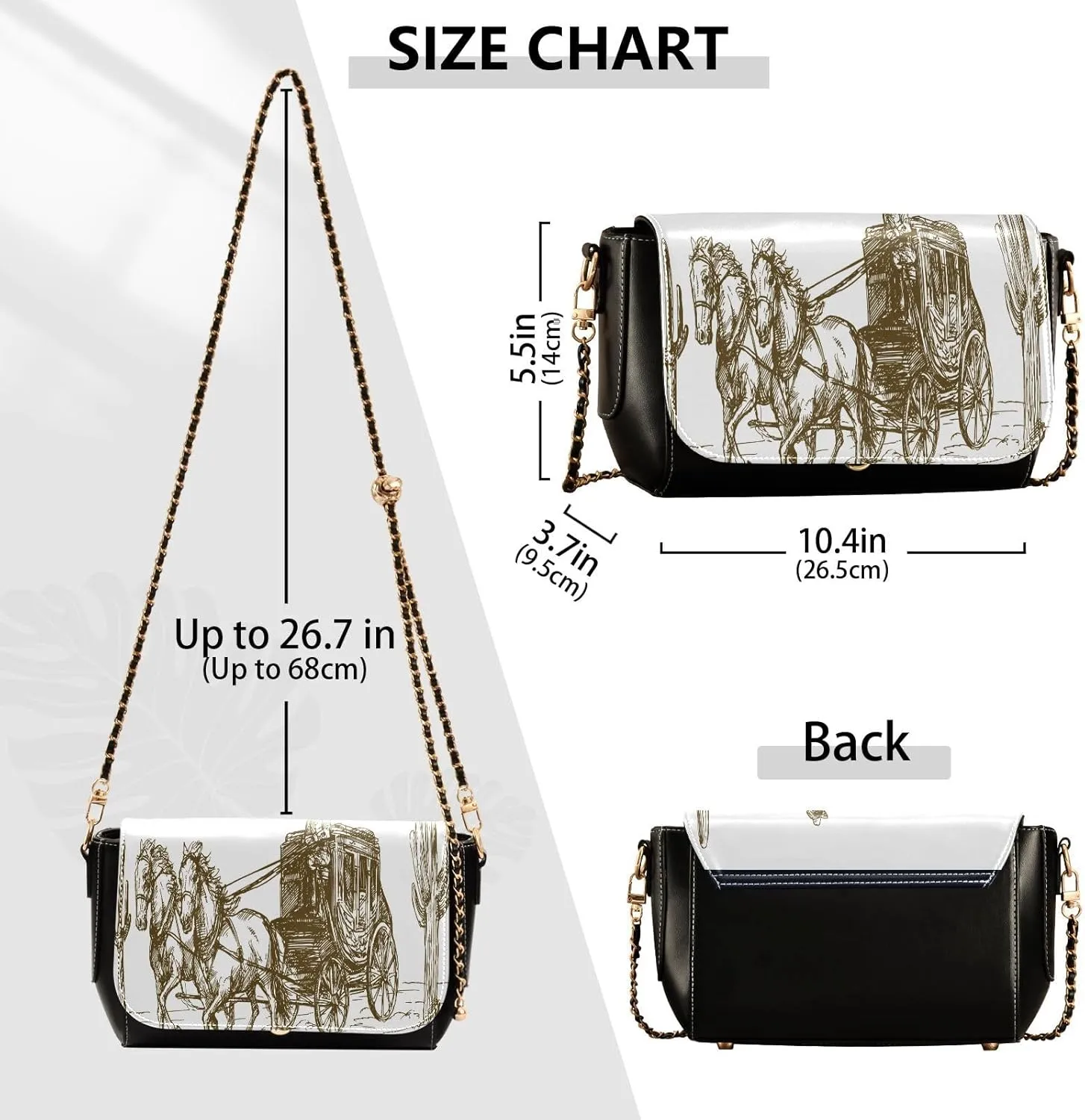 Crossbody Bags for Women Trendy Women's Black Shoulder Bag Small PU Leather Flap Cross Body Bag Handbags