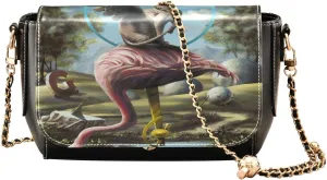 Crossbody Bags for Women Trendy Women's Black Shoulder Bag Small PU Leather Flap Cross Body Bag Handbags