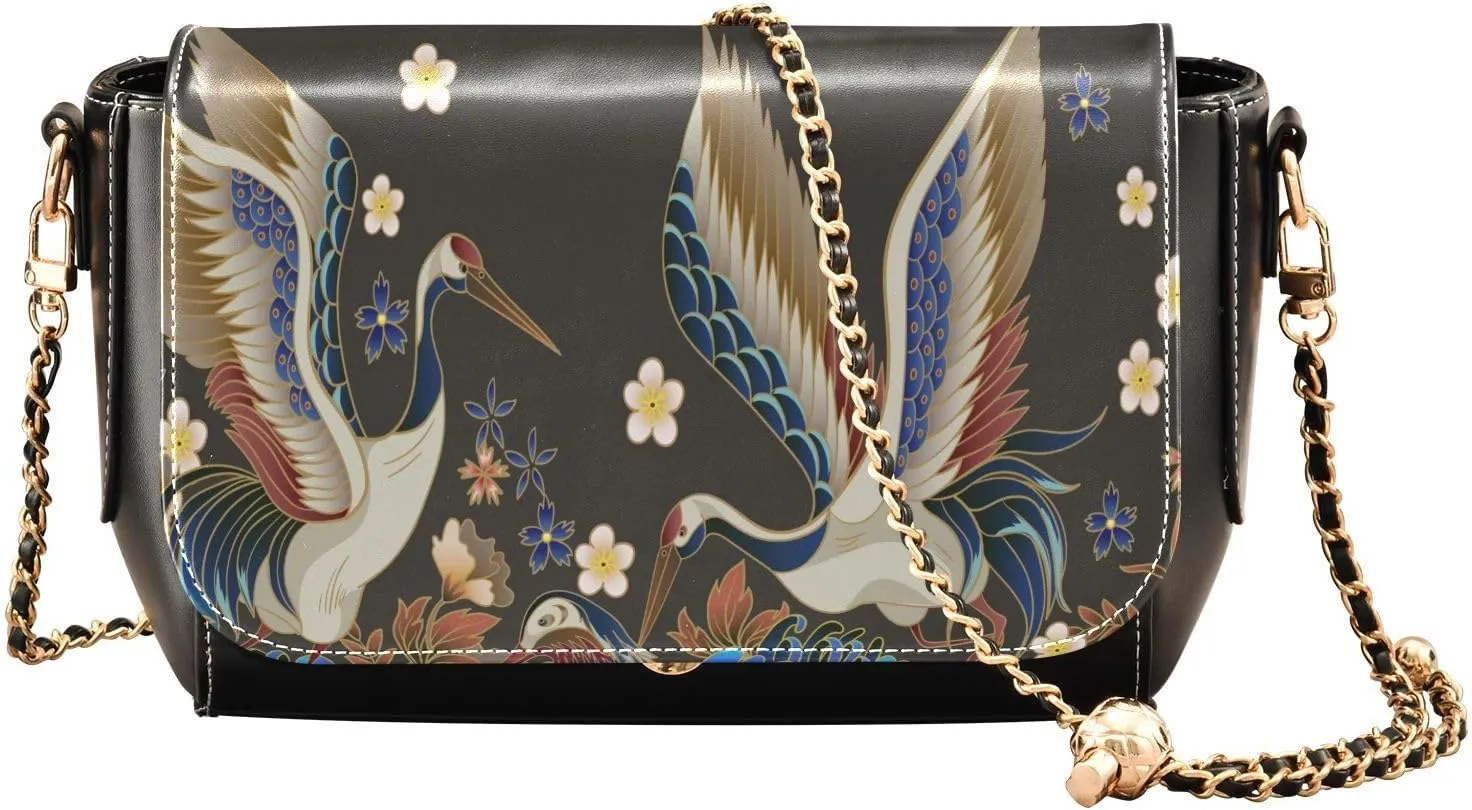 Crossbody Bags for Women Trendy Women's Black Shoulder Bag Small PU Leather Flap Cross Body Bag Handbags