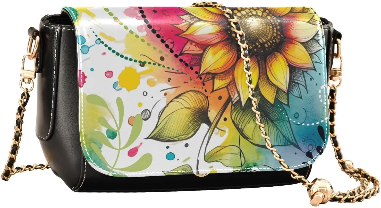 Crossbody Bags for Women Trendy Women's Black Shoulder Bag Small PU Leather Flap Cross Body Bag Handbags