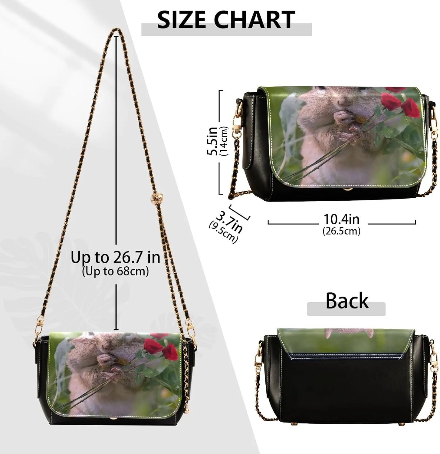 Crossbody Bags for Women Trendy Women's Black Shoulder Bag Small PU Leather Flap Cross Body Bag Handbags