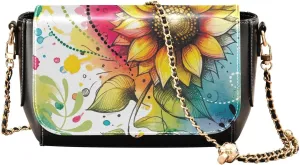 Crossbody Bags for Women Trendy Women's Black Shoulder Bag Small PU Leather Flap Cross Body Bag Handbags