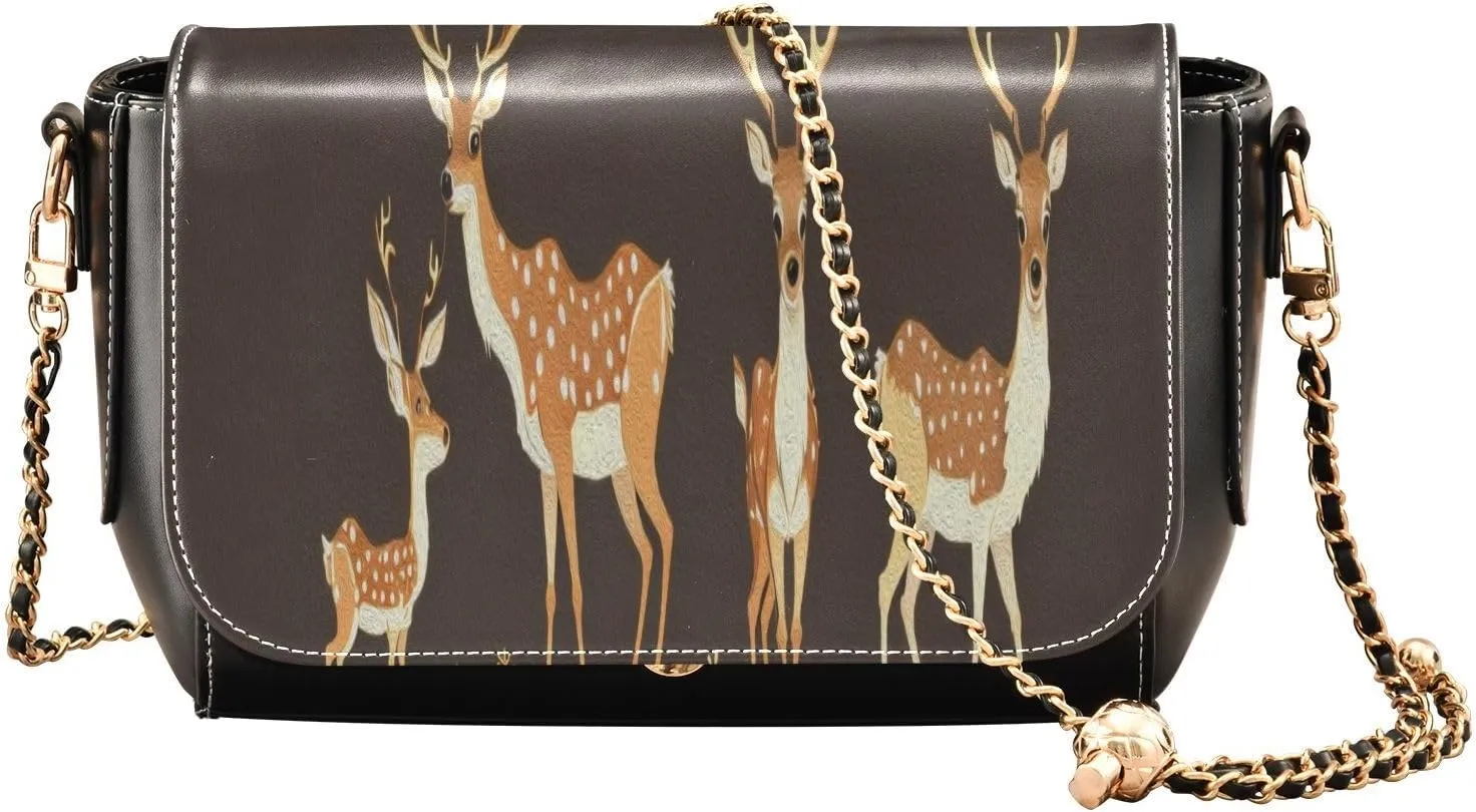 Crossbody Bags for Women Trendy Women's Black Shoulder Bag Small PU Leather Flap Cross Body Bag Handbags