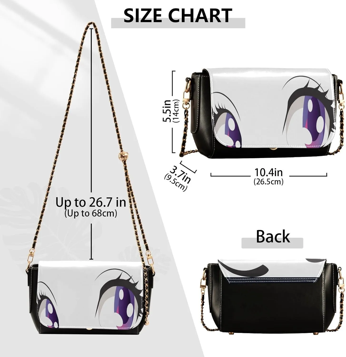 Crossbody Bags for Women Trendy Women's Black Shoulder Bag Small PU Leather Flap Cross Body Bag Handbags