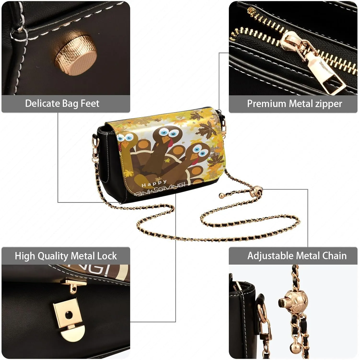 Crossbody Bags for Women Trendy Women's Black Shoulder Bag Small PU Leather Flap Cross Body Bag Handbags