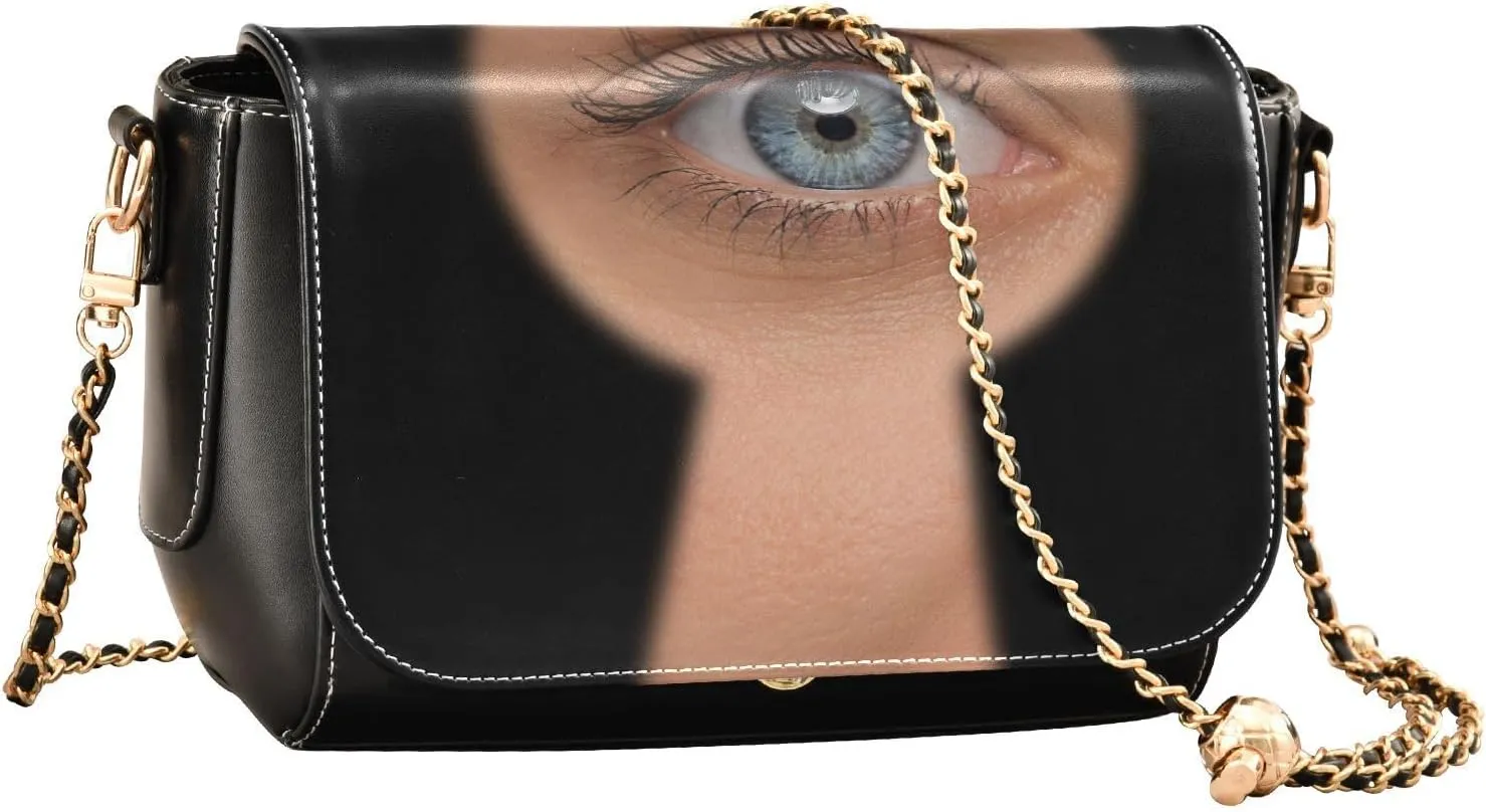 Crossbody Bags for Women Trendy Women's Black Shoulder Bag Small PU Leather Flap Cross Body Bag Handbags