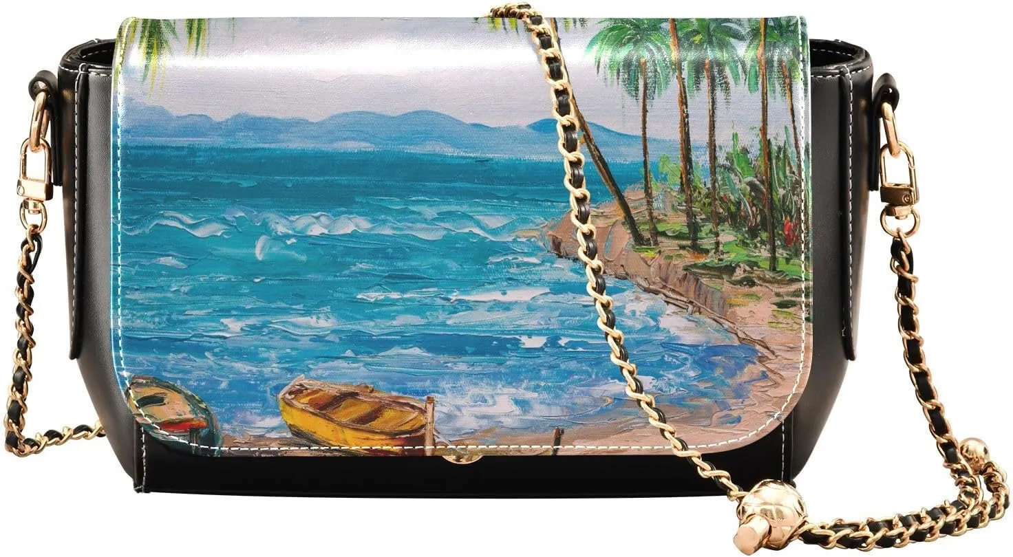 Crossbody Bags for Women Trendy Women's Black Shoulder Bag Small PU Leather Flap Cross Body Bag Handbags