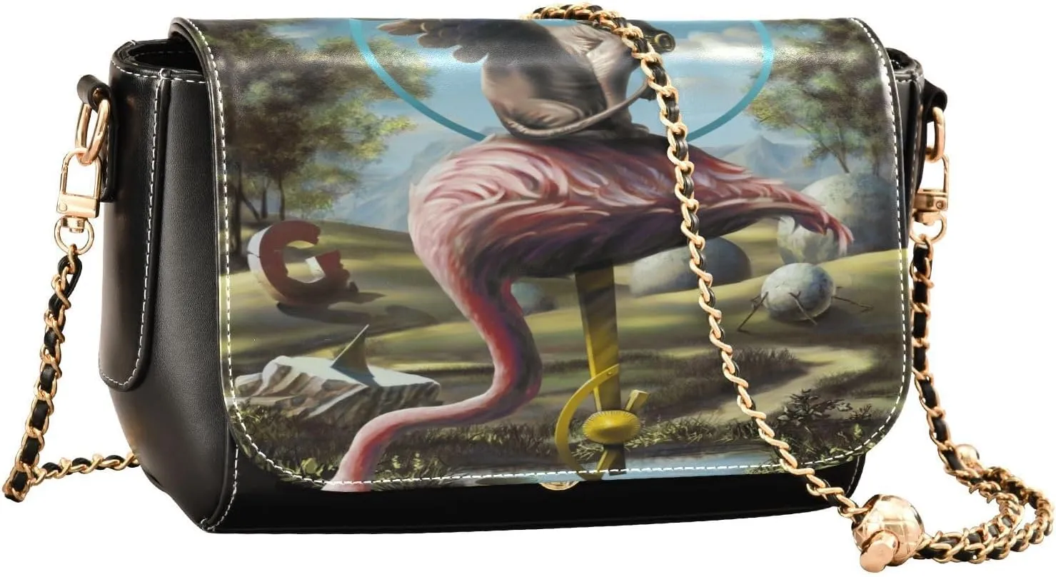 Crossbody Bags for Women Trendy Women's Black Shoulder Bag Small PU Leather Flap Cross Body Bag Handbags