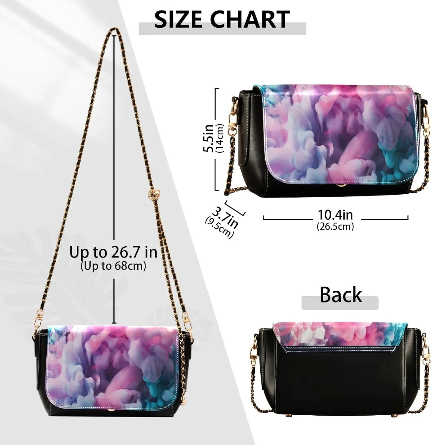 Crossbody Bags for Women Trendy Women's Black Shoulder Bag Small PU Leather Flap Cross Body Bag Handbags