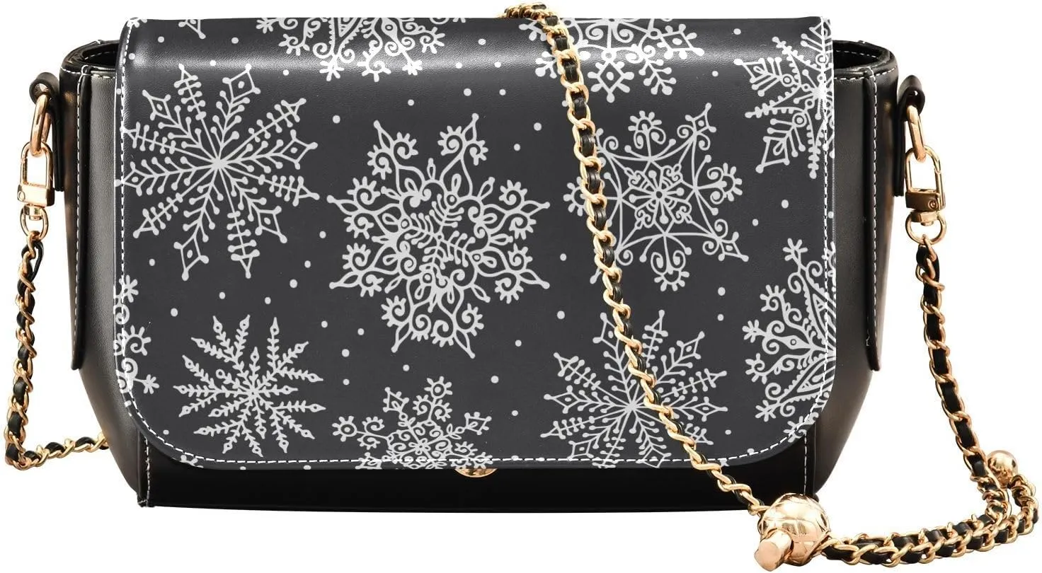 Crossbody Bags for Women Trendy Women's Black Shoulder Bag Small PU Leather Flap Cross Body Bag Handbags