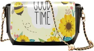 Crossbody Bags for Women Trendy Women's Black Shoulder Bag Small PU Leather Flap Cross Body Bag Handbags