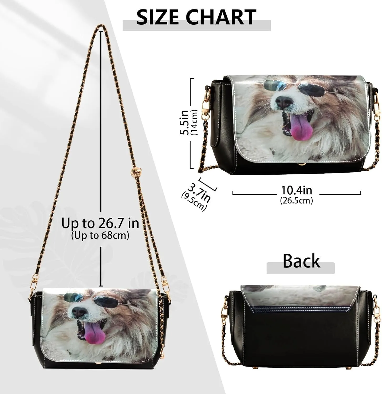 Crossbody Bags for Women Trendy Women's Black Shoulder Bag Small PU Leather Flap Cross Body Bag Handbags