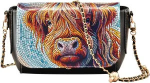 Crossbody Bags for Women Trendy Women's Black Shoulder Bag Small PU Leather Flap Cross Body Bag Handbags