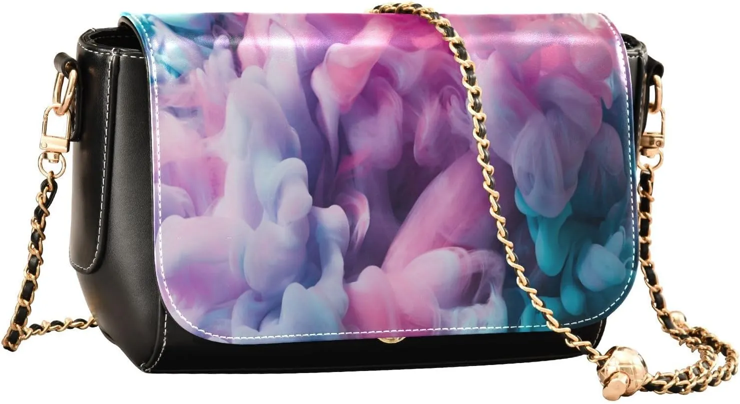 Crossbody Bags for Women Trendy Women's Black Shoulder Bag Small PU Leather Flap Cross Body Bag Handbags