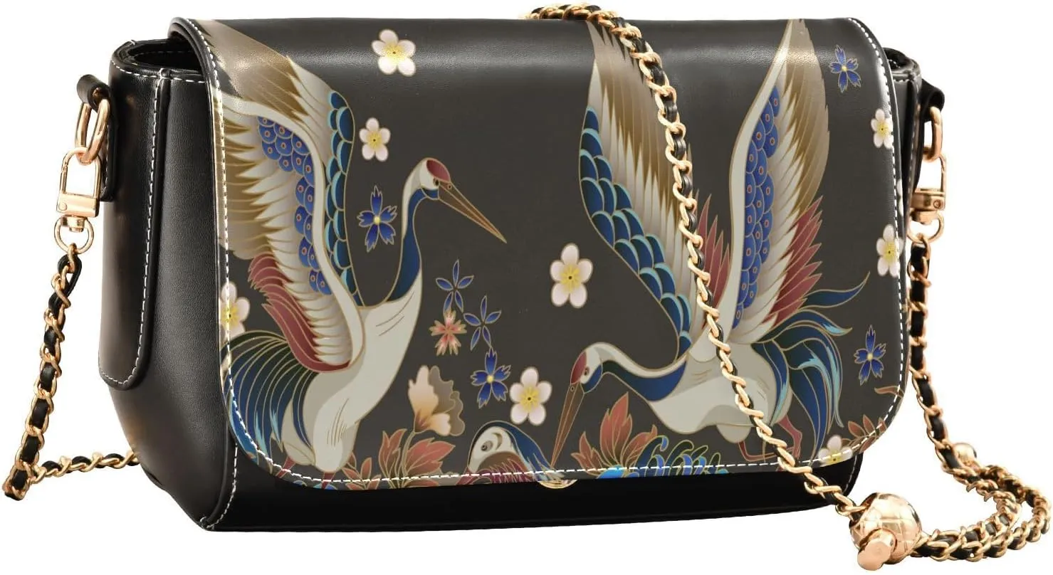 Crossbody Bags for Women Trendy Women's Black Shoulder Bag Small PU Leather Flap Cross Body Bag Handbags
