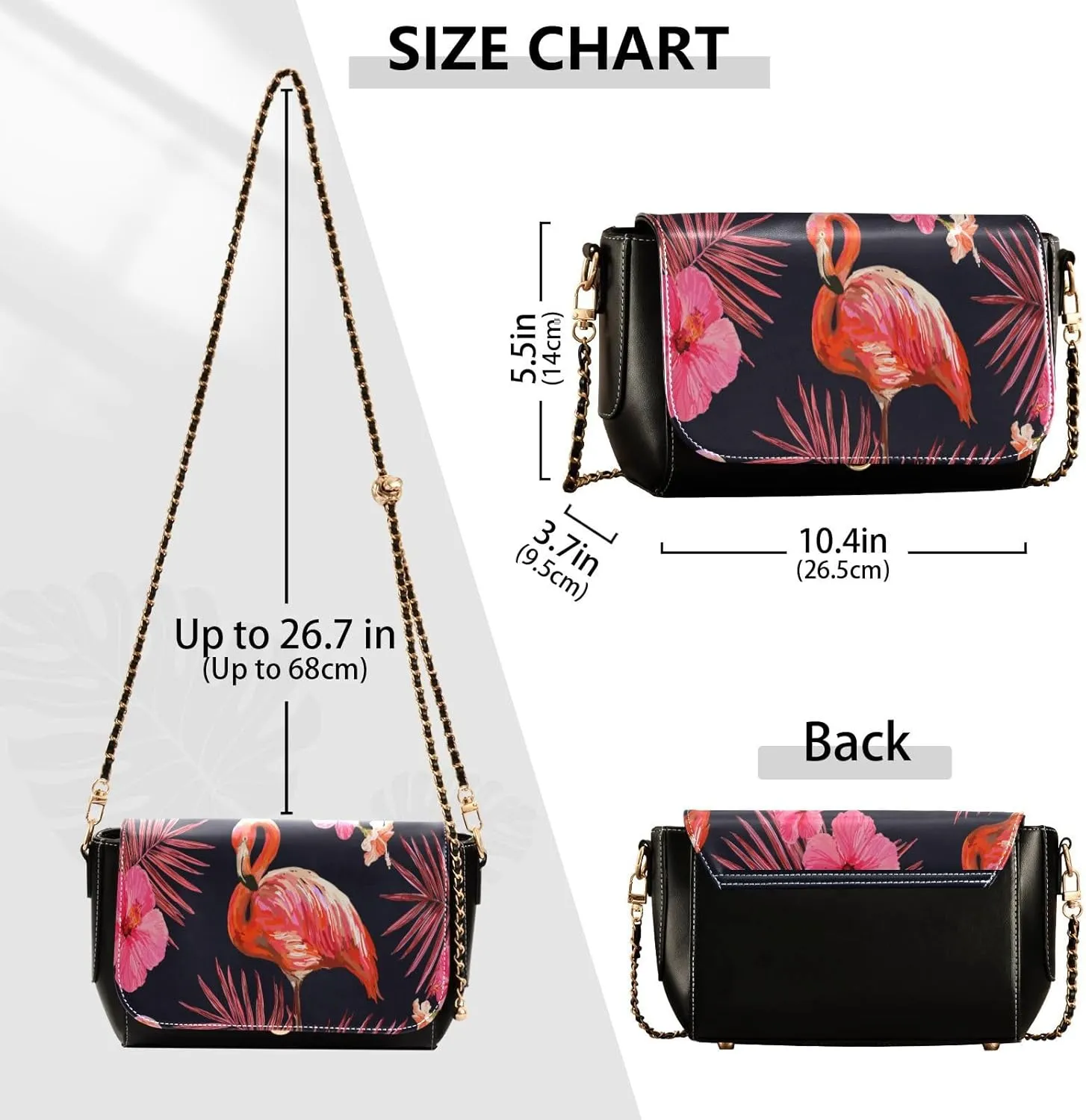 Crossbody Bags for Women Trendy Women's Black Shoulder Bag Small PU Leather Flap Cross Body Bag Handbags