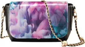Crossbody Bags for Women Trendy Women's Black Shoulder Bag Small PU Leather Flap Cross Body Bag Handbags
