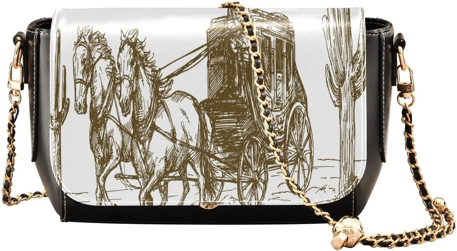Crossbody Bags for Women Trendy Women's Black Shoulder Bag Small PU Leather Flap Cross Body Bag Handbags