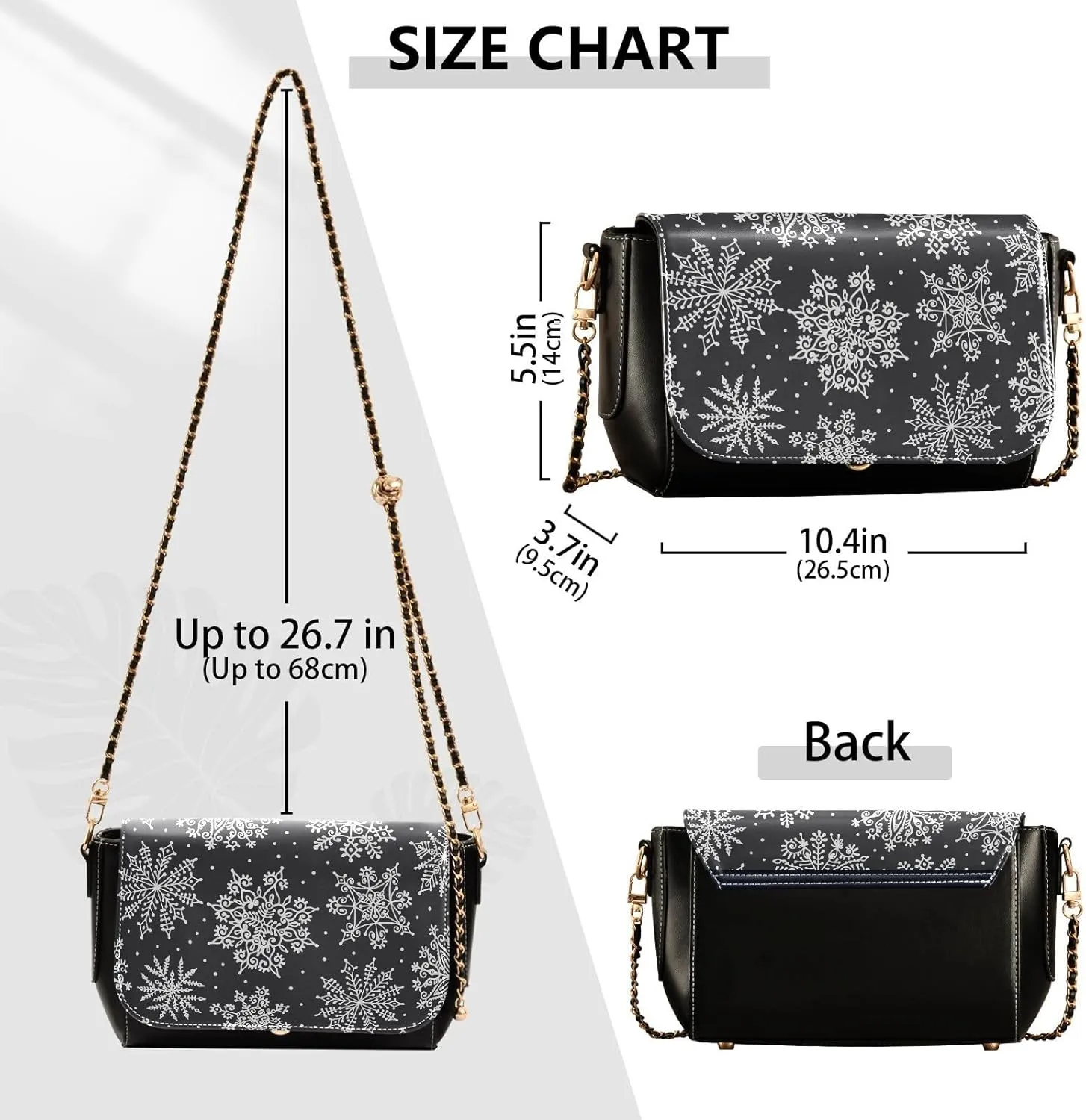 Crossbody Bags for Women Trendy Women's Black Shoulder Bag Small PU Leather Flap Cross Body Bag Handbags