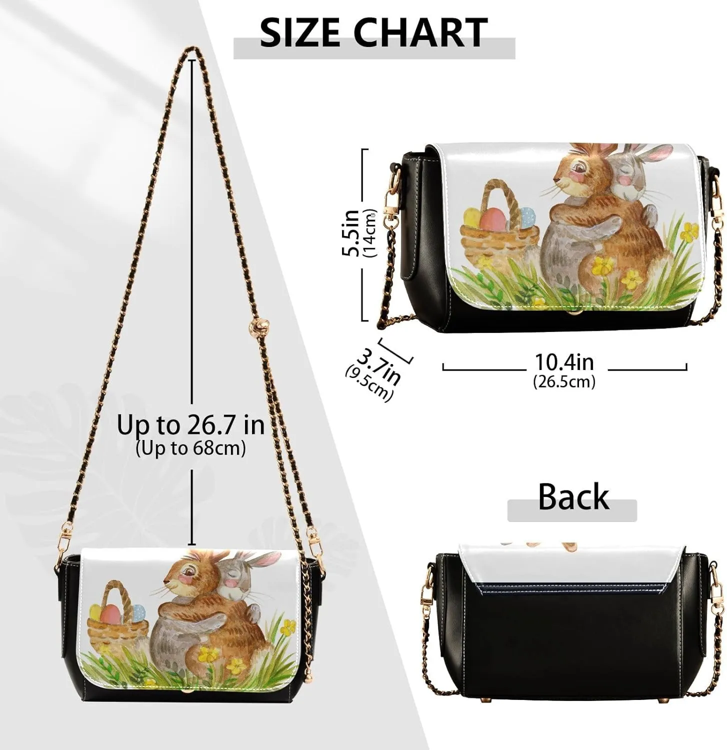 Crossbody Bags for Women Trendy Women's Black Shoulder Bag Small PU Leather Flap Cross Body Bag Handbags