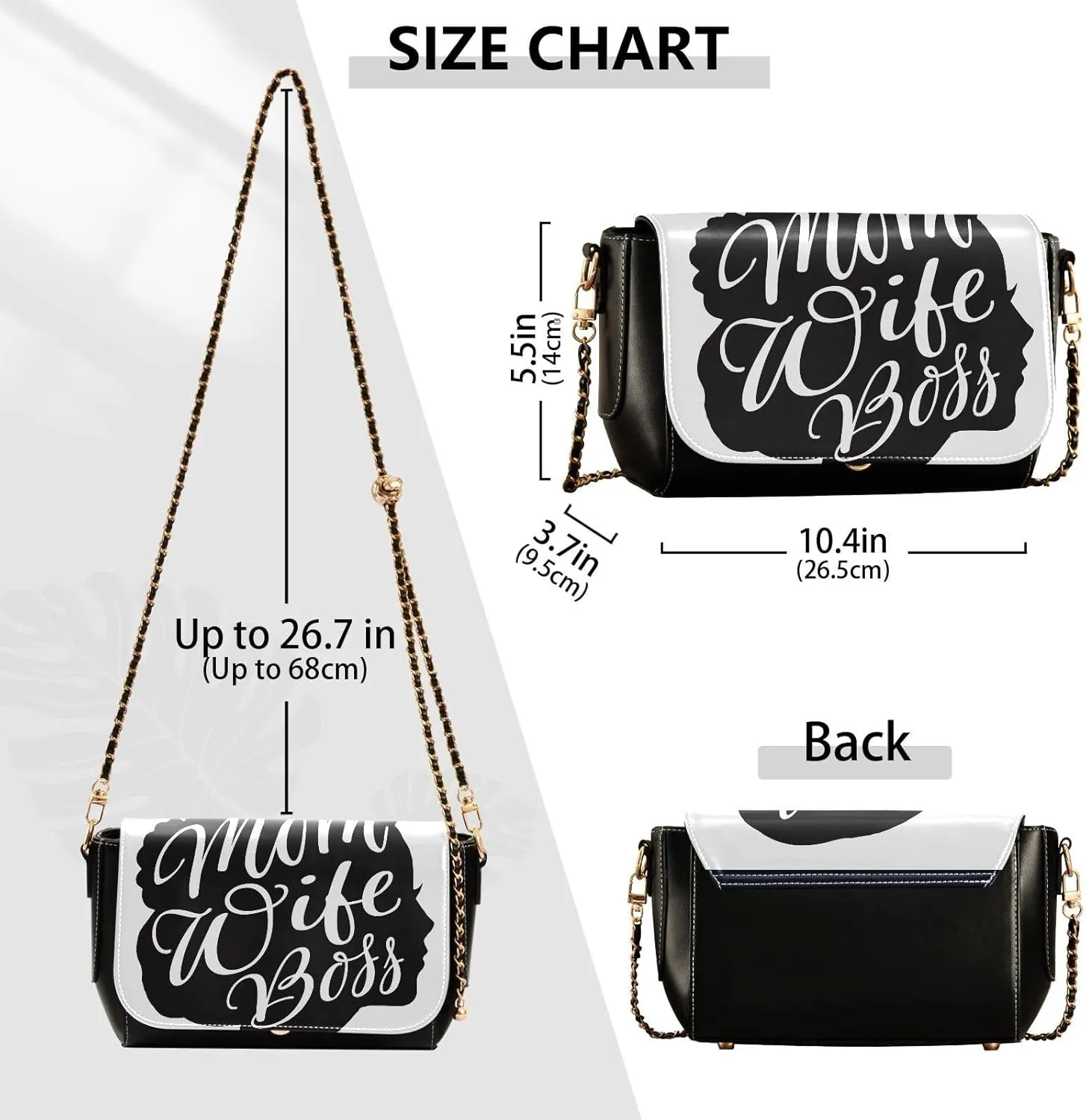 Crossbody Bags for Women Trendy Women's Black Shoulder Bag Small PU Leather Flap Cross Body Bag Handbags