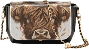 Crossbody Bags for Women Trendy Women's Black Shoulder Bag Small PU Leather Flap Cross Body Bag Handbags