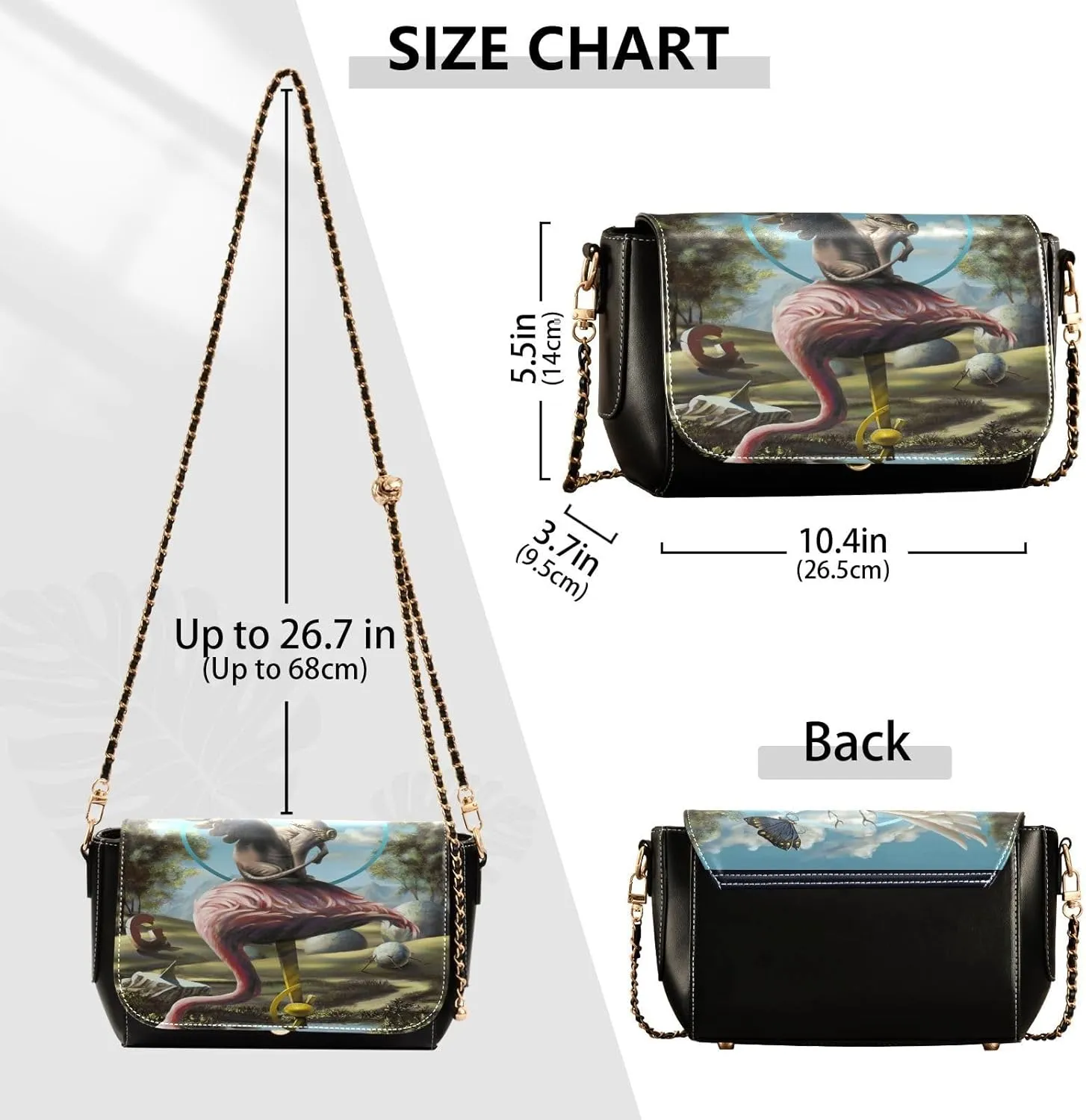 Crossbody Bags for Women Trendy Women's Black Shoulder Bag Small PU Leather Flap Cross Body Bag Handbags