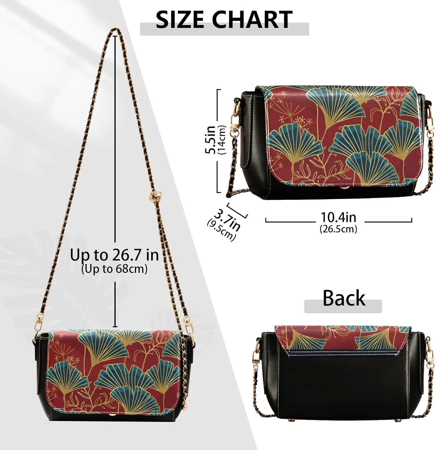 Crossbody Bags for Women Trendy Women's Black Shoulder Bag Small PU Leather Flap Cross Body Bag Handbags