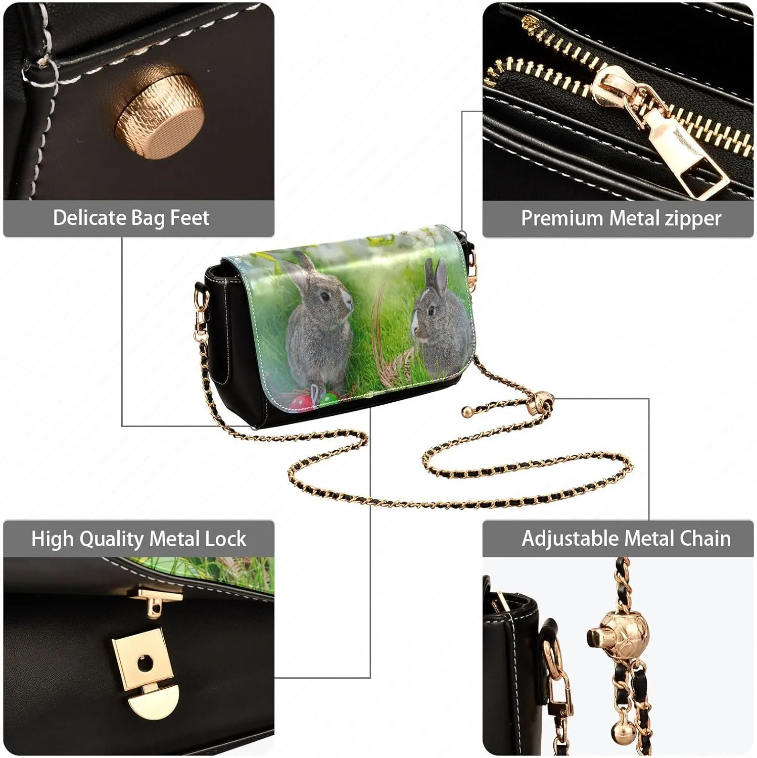 Crossbody Bags for Women Trendy Women's Black Shoulder Bag Small PU Leather Flap Cross Body Bag Handbags