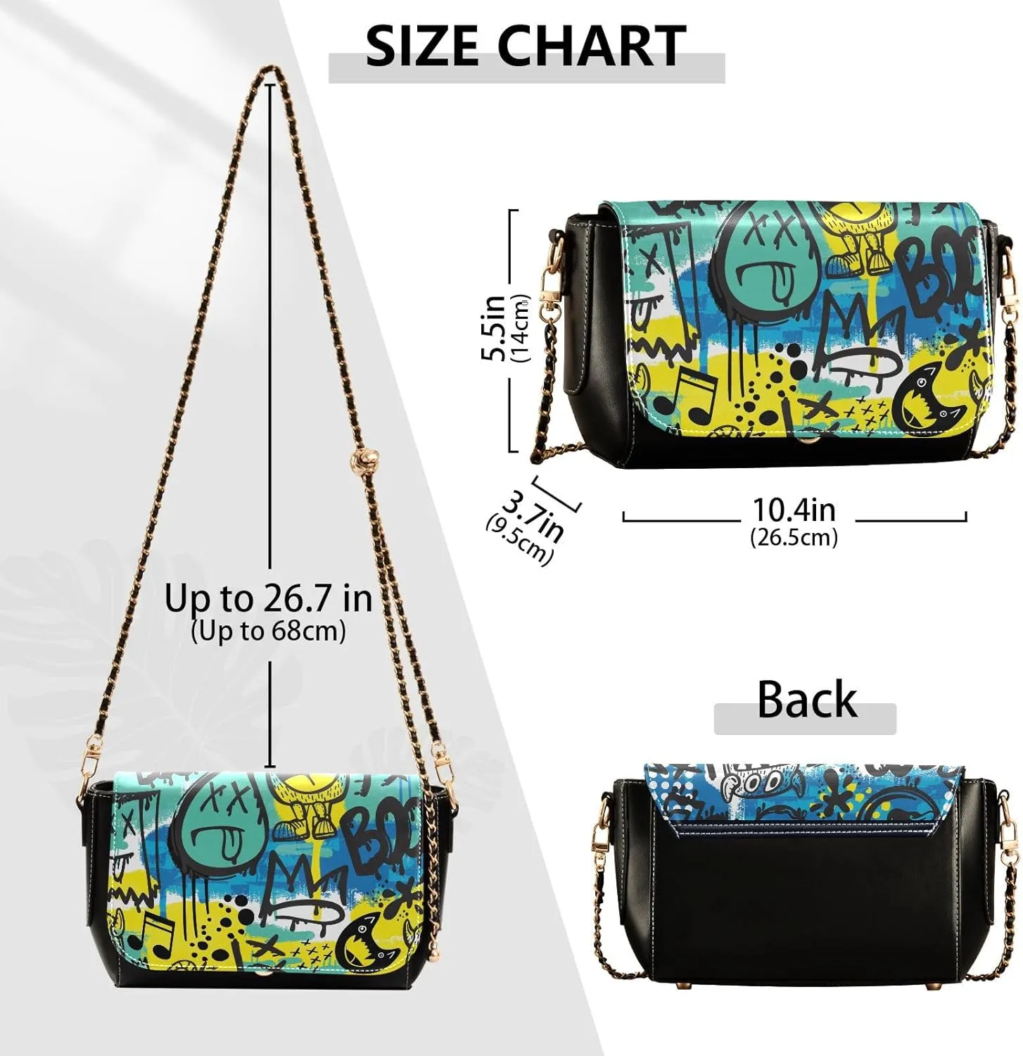 Crossbody Bags for Women Trendy Women's Black Shoulder Bag Small PU Leather Flap Cross Body Bag Handbags
