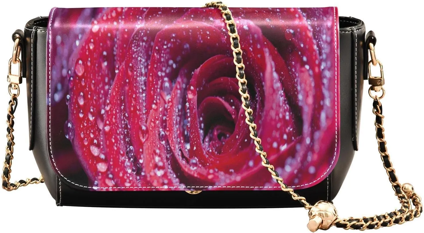 Crossbody Bags for Women Trendy Women's Black Shoulder Bag Small PU Leather Flap Cross Body Bag Handbags