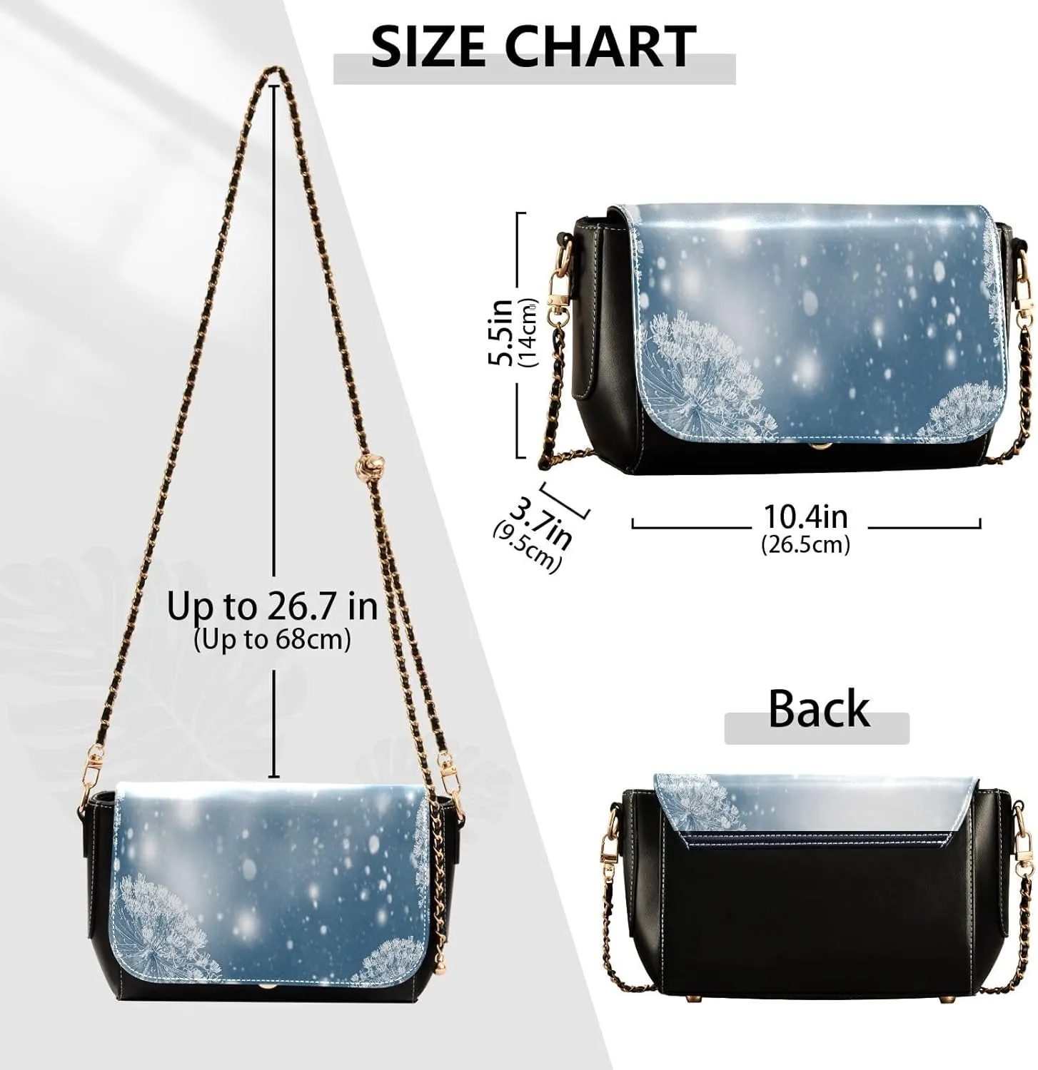 Crossbody Bags for Women Trendy Women's Black Shoulder Bag Small PU Leather Flap Cross Body Bag Handbags