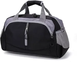 Crossbody Men Woman Sports Fitness Yoga Gym Weekend Bag Travel Female Duffle Handbags for Women Waterproof (Black)