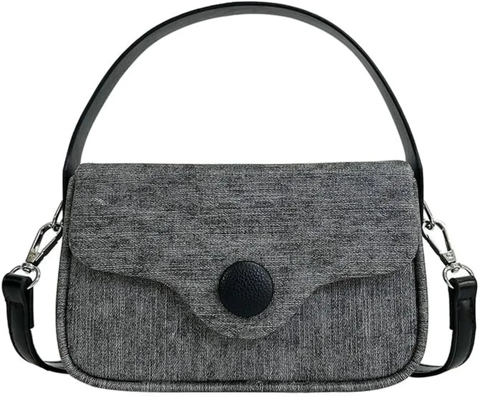 Crossbody Tote Bag for Women Cute Small Canvas Shoulder Bag Trendy Y2k Hobo Handbag Purse