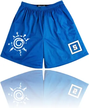CROWN Anime Mesh Shorts - Breathable Workout Athletic Sport with Soft Pockets