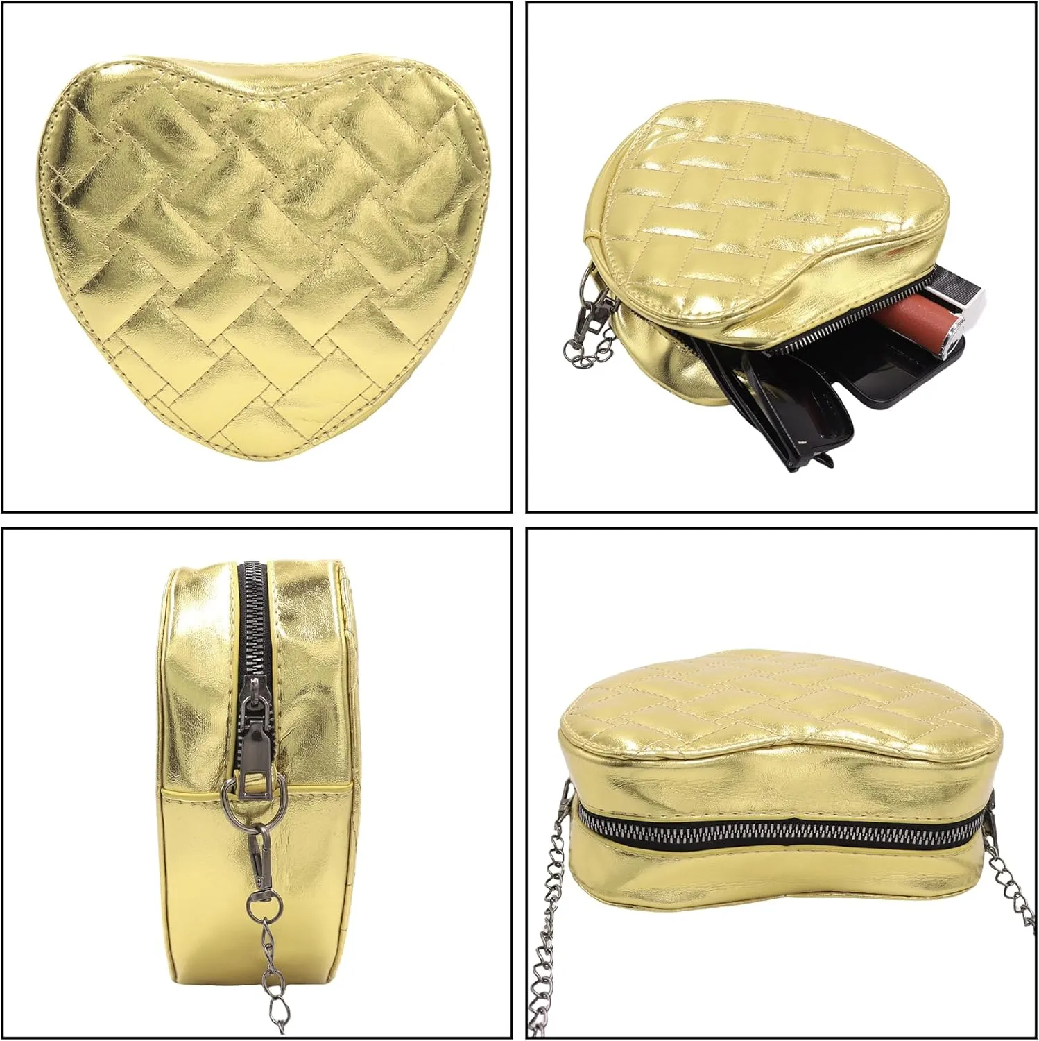 Cute Heart Shape Shoulder Bag Crossbody Handbags Coin Change Purse for Little Girls Toddlers