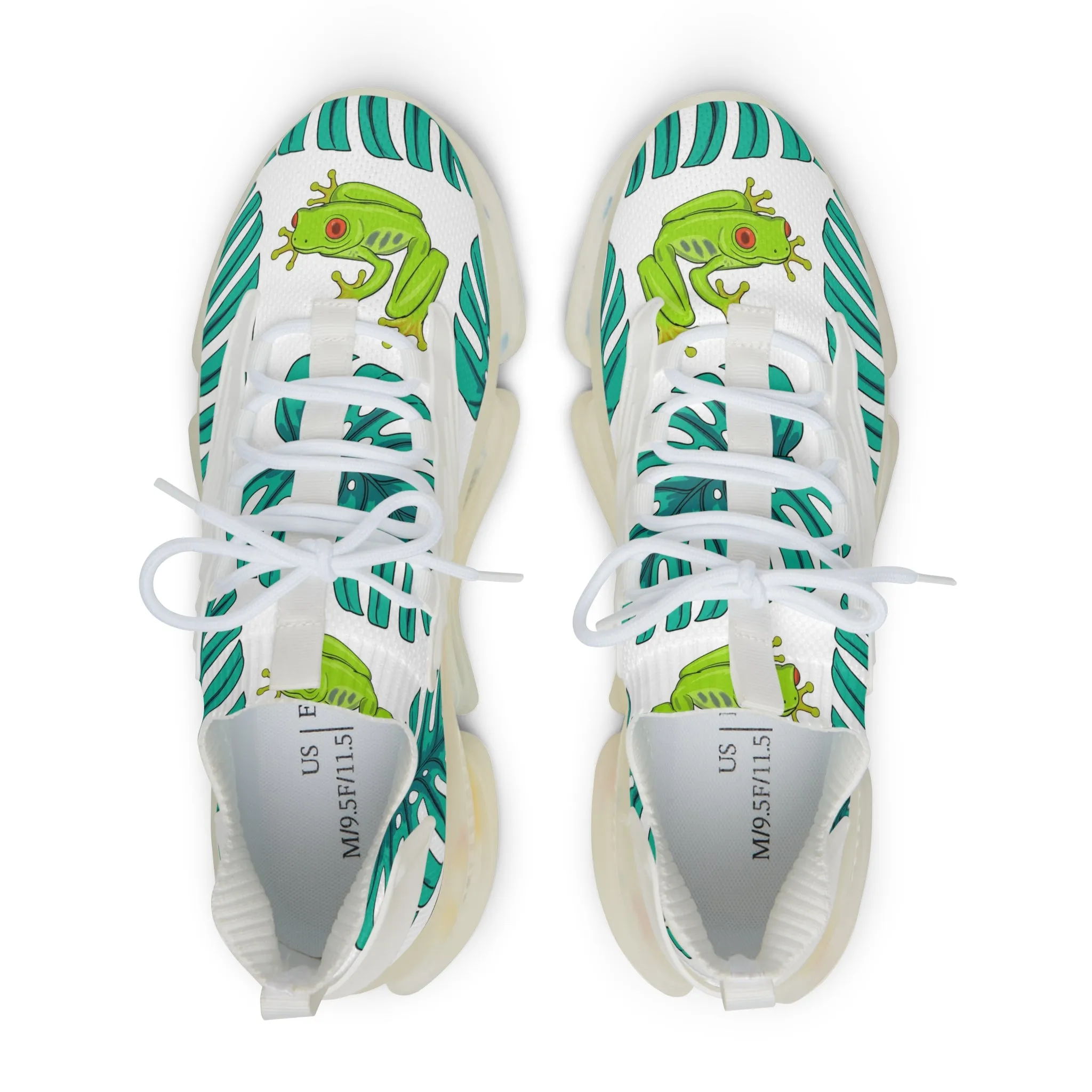 Cute Tree Frog Men's Mesh Sneakers