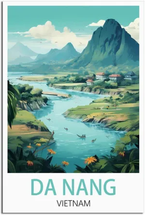 Da Nang Vietnam Vintage Travel Posters 12x18inch(30x45cm) Canvas Art Poster And Wall Art Picture Print Modern Family Bedroom Decor