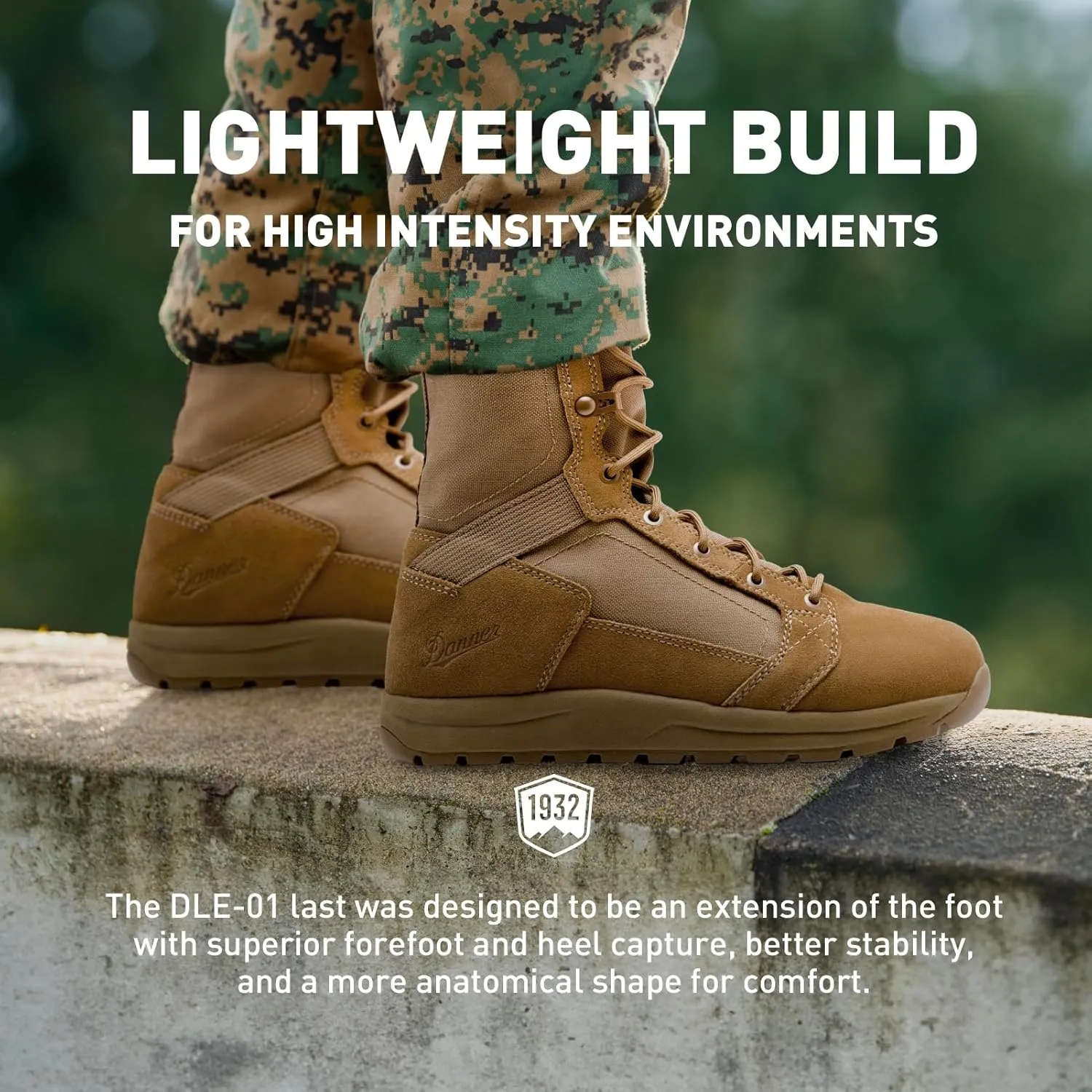 Danner Tachyon 8” Tactical Boots for Men - Ultralight Fast Drying Upper with Abrasion-Resistant Toe, Comfort Footbed, and Non Slip Traction Outsole