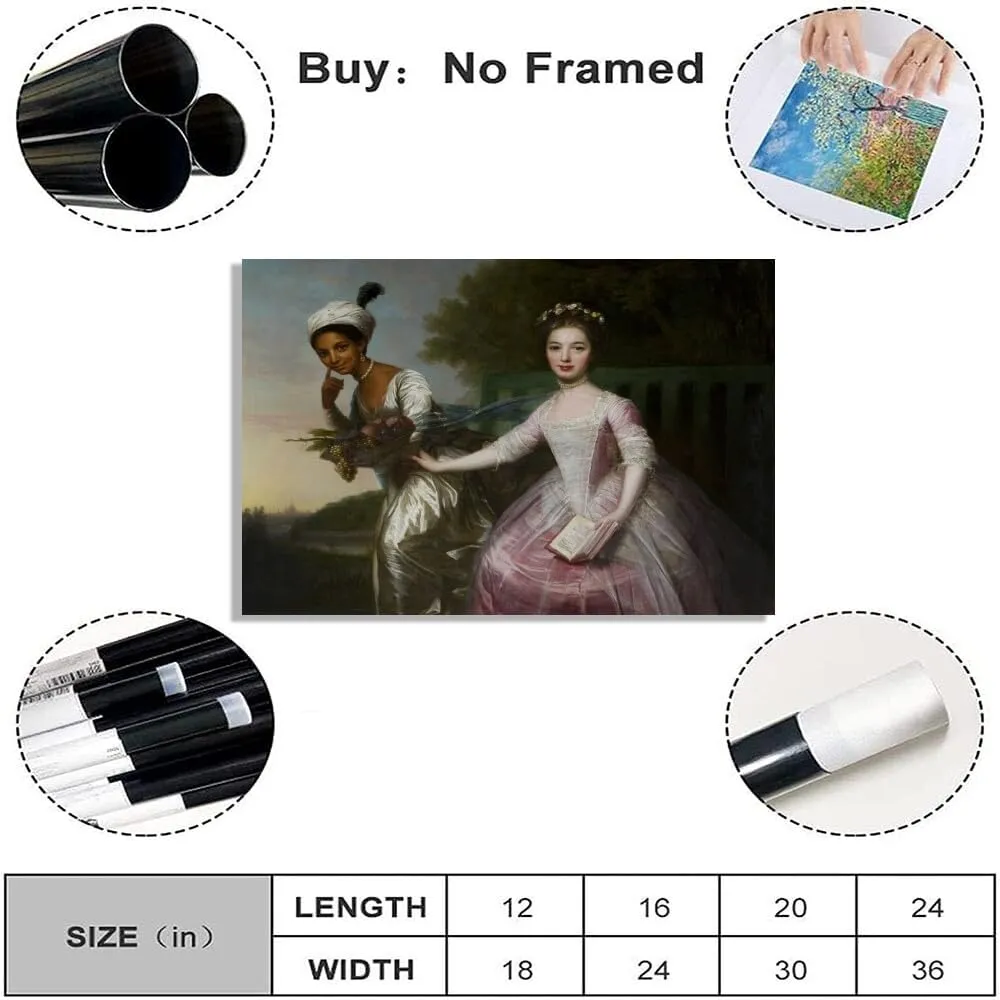 Dido Elizabeth Belle By Johann Zoffany Poster Canvas Print Wall Art Bedroom Room Aesthetics Decoration 24x36inch Unframed