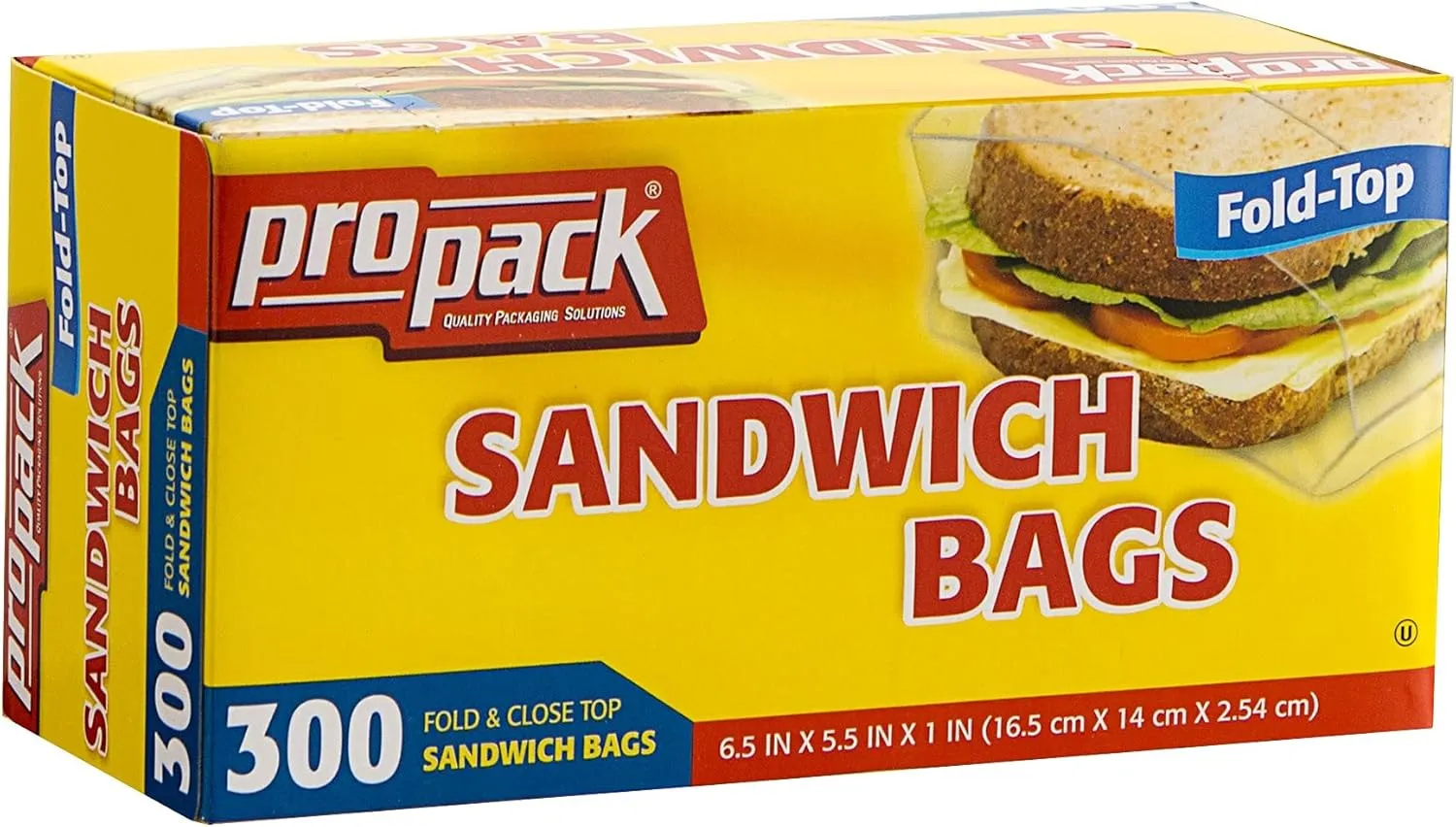Disposable Plastic Sandwich Bags With Fold Close Top 900 Bags, Great For Home, Office, Vacation, Traveling, Sandwich, Fruits, Nuts, Cake, Cookies, Or Any Snacks (3 Packs)